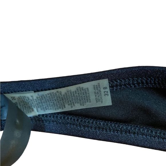 VICTORIA’S SECRET Black Swim Top With Embellishments, Size 32B - Picture 4 of 5